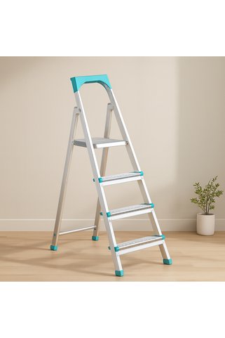 SUAR 3+1 Basamaklı Metal Merdiven 82 Cm 120 Kg