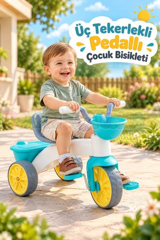 Doğan Oyuncak Dünyası Dolu 2614 Yeni Bisiklet - Üç Tekerlekli Pedallı Çocuk Bisikleti