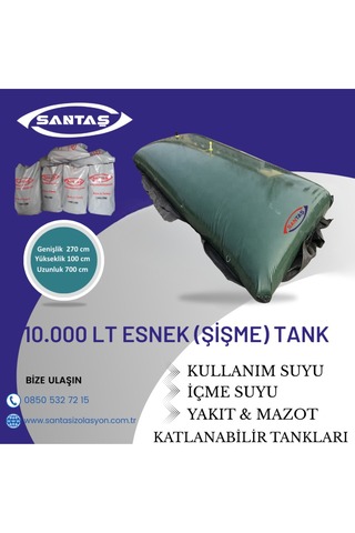 Santas 10.000 LT ŞİŞME ESNEK SU DEPOSU(KULLANIM AMAÇLI)