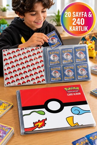 TOYFEST Koleksiyoner Pokemon Kart Albümü - Kartlık - Poketop (240 KARTLIK)