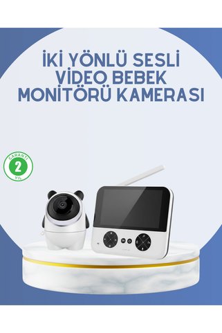 AKILLI Kablosuz Bebek Monitörü 720P Görüntü ve Geniş Ekran