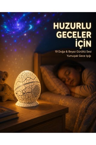 Eco Lounge 14 Renkli Nebula Yıldız Projektör + Müzik + Gürültü Cihazı + Zamanlayıcılı