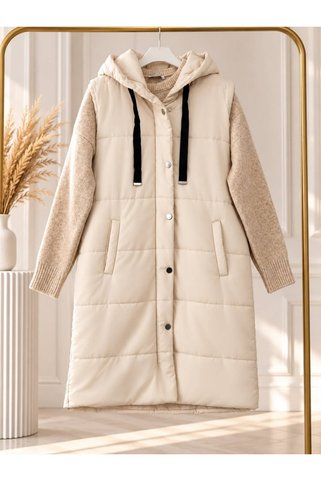 VOLT CLOTHİNG Kadın Tesettür Kapüşonlu Fermuarlı Çıtçıt Detaylı Şişme Yelek