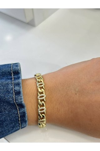 xuping takı Xuping 14K renk Zirkon Taş Detay 20,5cm Kadın Bileklik