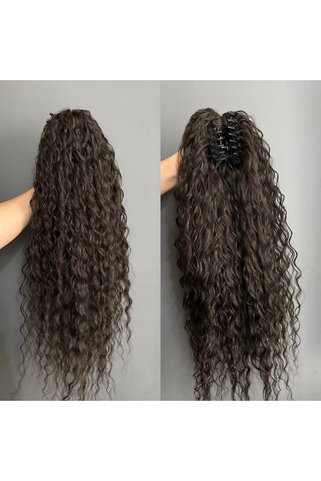 PERUK Koyu kahve tokalı afro