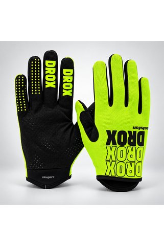 heugers Drox GL1000 - 1100 Nefes Alabilen Uzun Parmak Bisiklet Eldiveni MEDIUM NEON