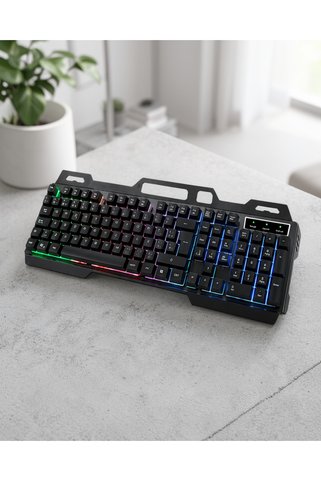 ECRUZ RGB Işıklı Klavye Mouse Seti - Türkçe Q, XUCZZZPG8018KLAVYE-1-1