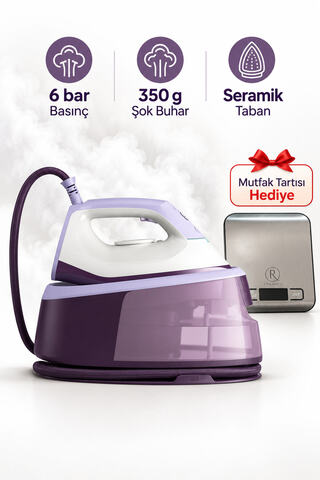 Philips 6 bar Basınç Buhar Kazanlı Ütü PSG3000/30 Mutfak Tartısı Hediye (Onerous)