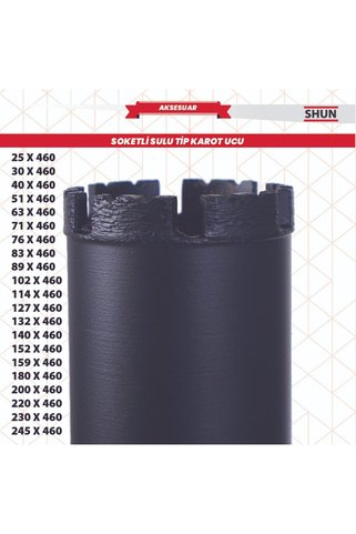Shun KAROT UCU SOKETLİ VE SULU TİP 152*460 MM 7486101