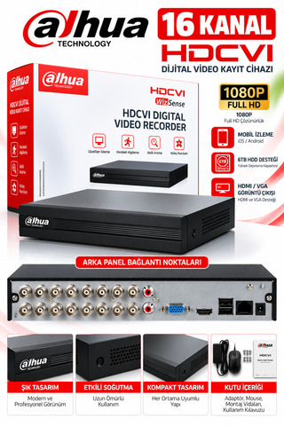 DAHUA XVR1B16-I/T 16 Kanal HDCVI Kamera Kayıt Cihazı
