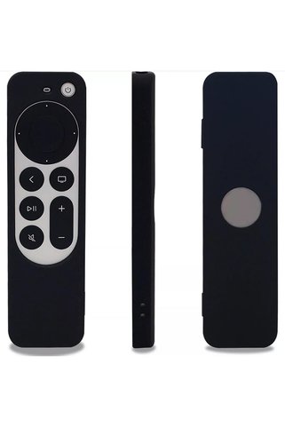 KHİ-ZAİ Apple tv 4k 2021 ile Uyumlu Kılıf Silikon Koruma Kumanda Koruma Kılıfı Tam Uyumlu Siyah (Siyah)