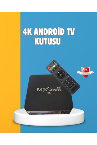 ELİSY Android TV Box 4K – 2GB RAM 16GB ROM, Kablosuz Wi-Fi Medya Oynatıcı