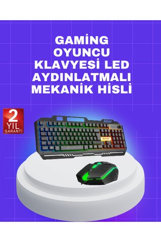 AKILLI Gaming Klavye Mouse – Çatışmasız Tuş, Hızlı Tepki Süresi