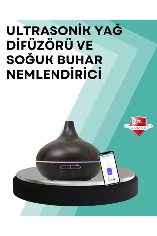 Eco Lounge Büyük Su Hazneli Ultrasonik Difüzör ve Oda Nemlendirici