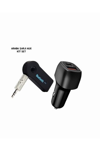 AKILLI Araç İçi Bluetooth Müzik Kiti + Type-C PD Araç Şarjı Seti