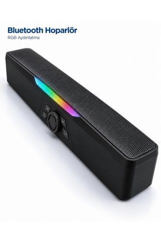 Eco Lounge USB Bellek Bataryalı Kablosuz Masaüstü Hoparlör Siyah
