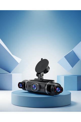ECRUZ 4 Kamera Araç İçi Kayıt Sistemi 1080P GPS WiFi Gece Görüşlü