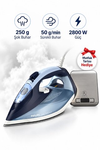 Philips 250 g Şok Buhar Buharlı Ütü DST7020/20 Mutfak Tartısı Hediye (Onerous)