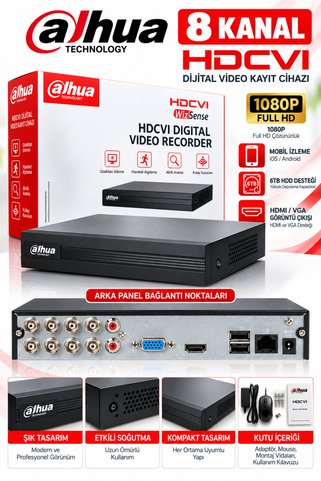 DAHUA XVR1B08I-T 8 Kanal HDCVI Kamera Kayıt Cihazı