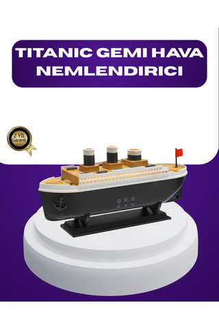 FMA Titanik Gemi Tasarımlı LED Işıklı Hava Nemlendirici Buhar Efektli Oda Difüzörü