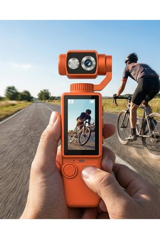 AKILLI 4K Video Çekim Özellikli Gimbal Kamera 180 Derece Dönebilen Lens Stabil Çekim