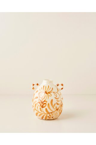 English Home Salina Seramik Vazo 19 cm Krem-Kahverengi