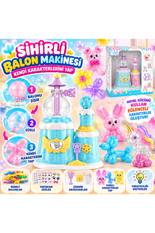 iyisiolsun T339 SİHİRLİ BALON MAKİNESİ KENDİ KARAKTERLERİNİ YAP