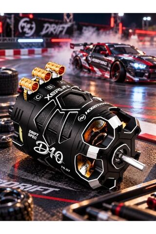 GÜMRÜK BEY Hobbywing XeRun D10 10.5T Black Brushless Drift Motoru 30401134