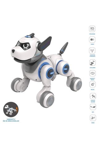 VARDEM OYUNCAK Vardem RC Full Function Rechargeable Interactive Robot Dog with Lights and Music
