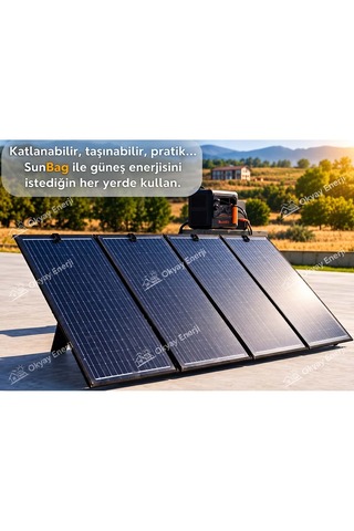 Okyay Enerji Sunwatt SUNBAG 200 190 Watt Katlanabilir Güneş Paneli
