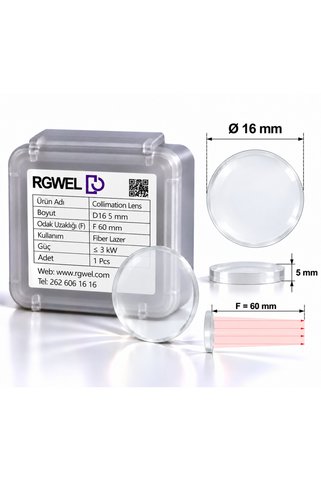 RGWEL Fiber Lazer Collimation Lens D16 F60 5mm