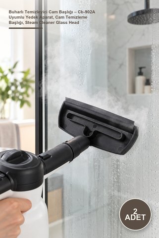 Yenilig 2 Adet Buharlı Temizleyici Cam Başlığı – Cb-902A Uyumlu Yedek Aparat, Cam Temizleme Başlığı, Steam Cleaner Glass Head