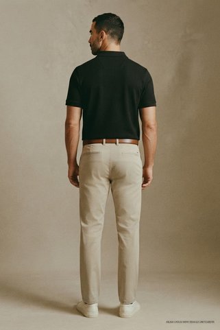 Maccali Erkek İthal Dokulu Premium Kumaş Basic Siyah Polo Yaka Tişört