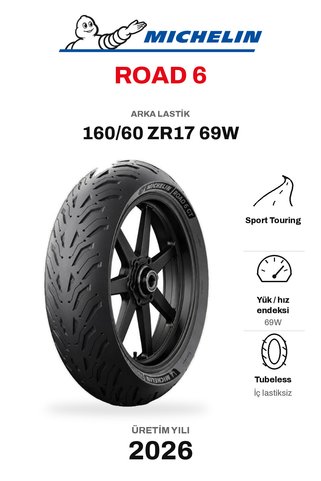 Michelin 160/60 Zr17 69(w) Road 6 Motosiklet Lastiği (2026)