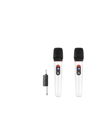 Angel Of Life Profesyonel Kablosuz Uhf 2 Mikrofonlu Set 6.35 Mm - Beyaz HDX2791B