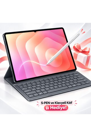 Samsung Galaxy Tab S12 Ultra Tablet 12GB RAM 256GB 14.6” AMOLED 2X 120Hz S Pen+Klavyeli Kılıf Hediye! Garantili Gümüş
