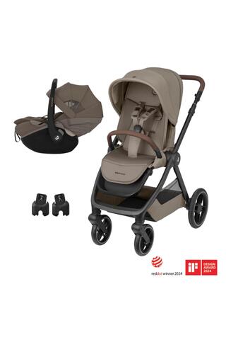 MAXİ-COSİ Oxford-Pebble Slide Pro Çift Yönlü Seyahat Sistem Bebek Arabası Truffle
