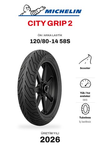 Michelin 120/80-14 58s Cıty Grıp 2 F/r (2026)