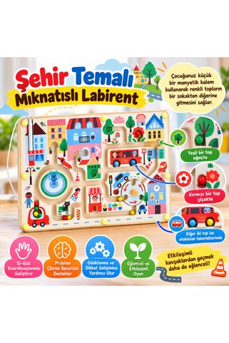 NW NessiWorld Şehir Temalı Mıknatıslı Labirent