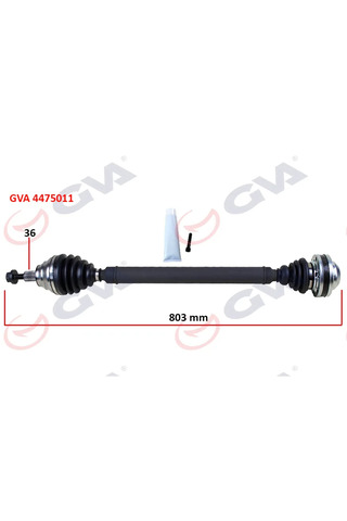 GVA Komple Aks Sağ CADDY 3 1.9 TDI 2004-2010 BJB 803MM