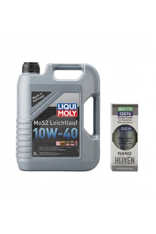 Liqui Moly MoS2 Leichtlauf 10W-40 Motor Yağı 5 L + Boto Gen Klima Koku Giderici Hediye