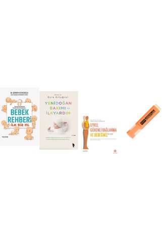 hayykitap Bebek Rehberi İlk Bir Yıl + Yenidoğan Bakımı ve İlkyardım + Uyku, Güvenli Bağlanma Ve Bebeğiniz (0-36 Ay) 3 Kitap SET KALEM HD