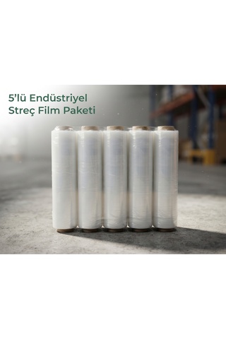 Altos Bant Altos 5'li Paket / 5 Adet Şeffaf Palet Streç Film 2 kg 23 Mikron 50 cm Yüksek Dayanıklılık