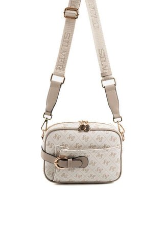 Silver Polo Bej - Kum Monogram Kadın Çapraz Çanta SP1256