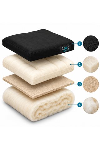 TAYA MED Ilgaz Doğal Yün Tekerlekli Sandalye Minderi 44x46 cm