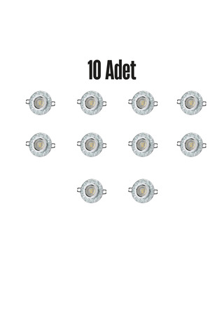Cata CT-6598 SİM cam spot ampülsüz led efekli 10 adet - 3 W LED Çerçeveli