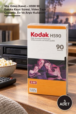 Yenilig 3 Adet Vhs Video Kaset – HS90 90 Dakika Kayıt Süresi, Video Tape Cassette, Ev Ve Arşiv Kullanımı