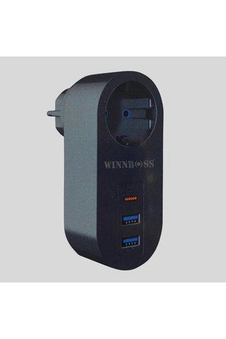 Nemere Priz - 2 USB, 1 Type-C Girişli 1'li Çocuk Korumalı, Isıya Karşı Dayanıklı 2500 Watt Termal Akım Koru