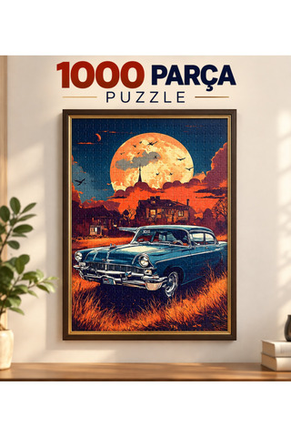 Tıfıl Toys 1000 Parça Klasik Araba Puzzle 48 X 68 CM Yüksek Baskı Kaliteli Eğlenceli Ve Eğitici Puzzle
