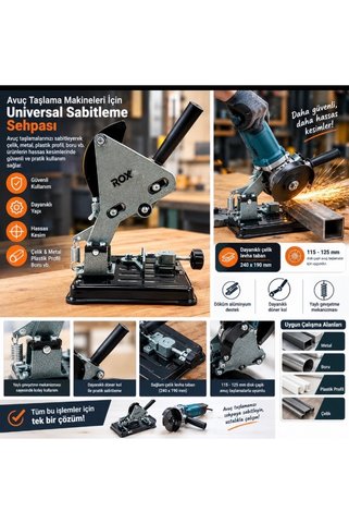Magnotto Avuç Taşlama Kesme Sehpası Spiral Taşlama makinesi Sabitleme Aparatı Avuç Standı Spiral Makinesi Universal Taşlama Metal Profil kesme Boru 15 mm 125 mm Sabitleme
